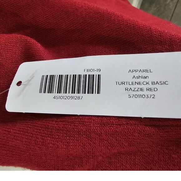 Chicos Ashlan Turtleneck Sweater Women Size 3/XL Y2K Razzie Red Knit Holiday New - Picture 3 of 9